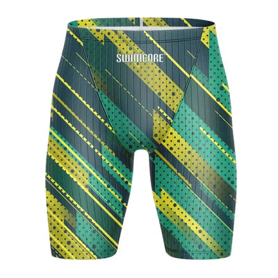 Men Swimcore Sport Jammer | Neo Strike Tropic Wave Swim Jammers Swimcore