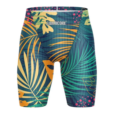 Men Swimcore Sport Jammer | Neo Strike Tropic Wave Swim Jammers Swimcore