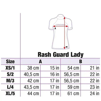 Women Rashguard Short Sleeve | Cressi Lady Rash Guard Cressi