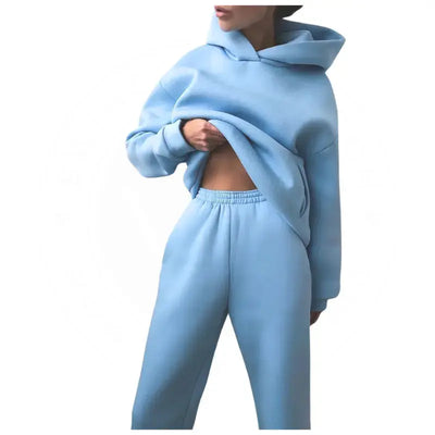 Women Tracksuit Fleece Set | Top Bottom Tracksuits Swimcore